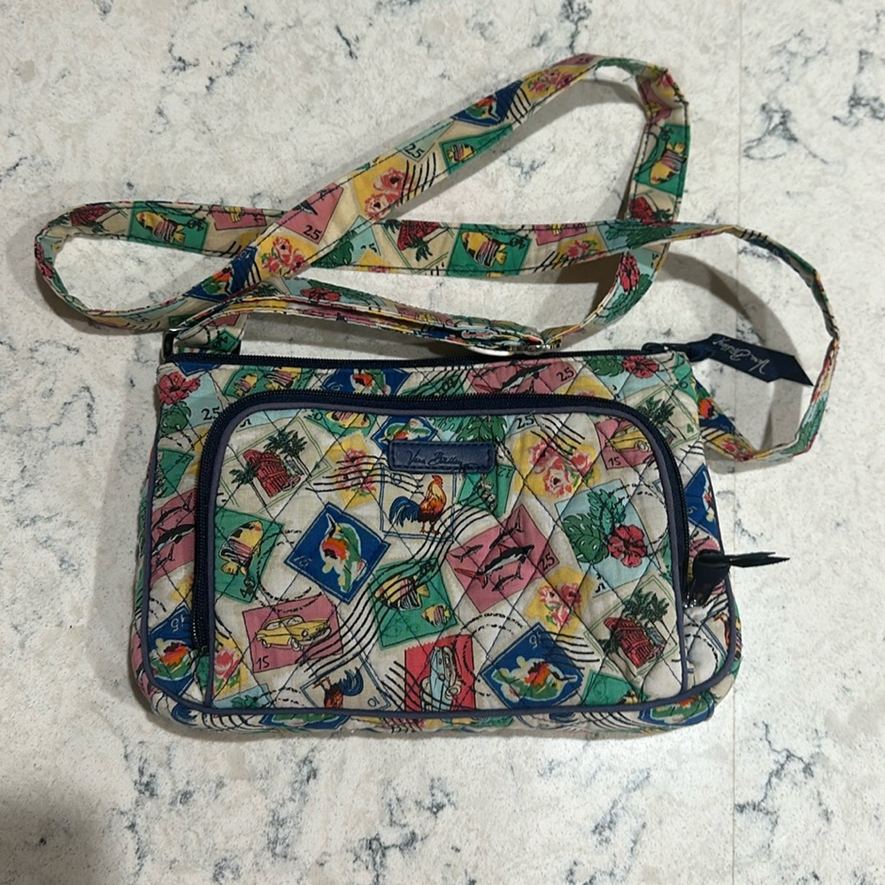 Vera Bradley Crossbody Purse; 11”W x 6.5”H